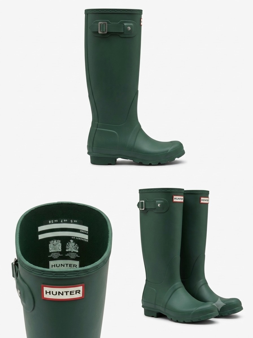 Hunter Men’s Tall Rain Boots in Forest Green